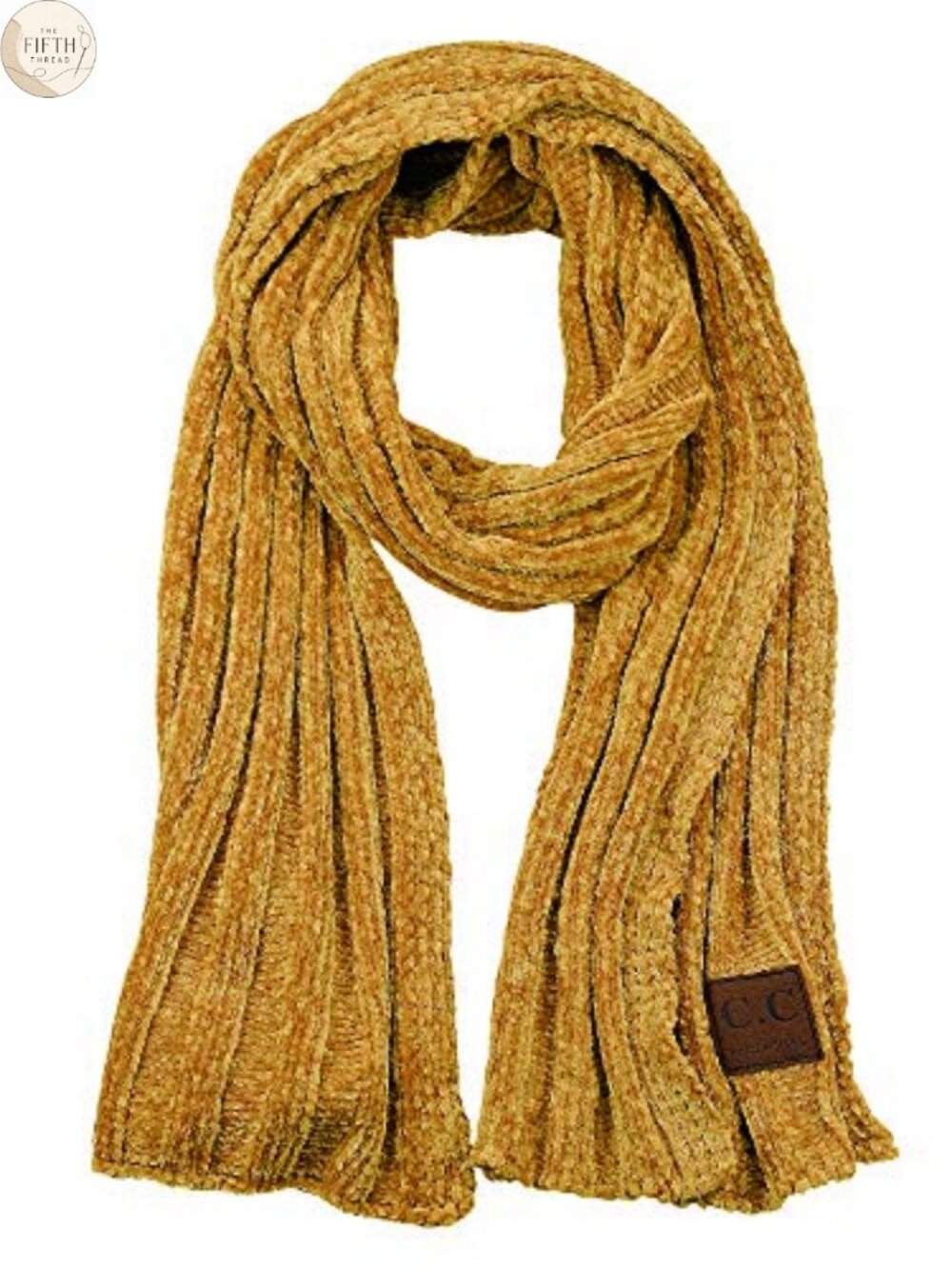 Chenille Ribbed Knit Shawl Wrap Scarf Ultra Soft Thick Warm One Size